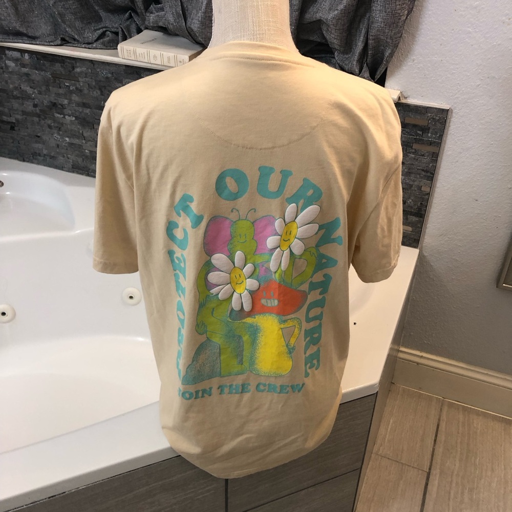 Denim & Flower Cream Positivity Graphic Tee women’s Large
